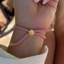 1pc Colorful Life Tree DIY Bracelet Cord Braided Double Circle Bracelet Accessory Suitable For Connector Pendant Bracelet Jewelry Making Material - Multicolor - View 2