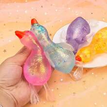 1/3pcs Maltose Crystal Duck Pinching And Relaxing Toy Release Slow Rebound, Squishy Toys, Helps Relieve Stress And Anxiety, Perfect For Birthday Gifts, Classroom Rewards, Party Gifts, Sock Gifts, And Collectible Gifts! - Multicolor - View 4