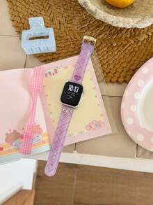 1件格紋3D蝴蝶結TPU錶帶,適用於女孩與兒童,相容於Apple Watch Series 10/9/8/7/6/5/4/3/2/1/SE,尺寸38mm/40mm/41mm/42mm/44mm/45mm/49mm,智慧手錶替換錶帶,時尚保護配件,獨特結飾設計增添魅力,實用且具裝飾性,手錶愛好者必備 - 彩色 - 查看 23