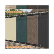 5'x7' Privacy Fence Mesh, 160GSM HDPE, 90% Privacy, Breathable, UV & Water-Resistant, Easy Install, Green - Black - View 4