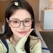 1 Pc Simple Fashion And Classic Round-Shaped Glasses Accessory For Daily Leisure Commute Office,Study,Reading,Party,Vacation,Photography - Multicolor - View 4