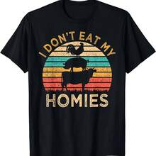 Camisetas divertidas Vintage alimentadas de plantas vegetarianas de dieta vegana, regalo de cumpleaños de algodón con gráfico de verano, ropa para hombres de gran tamaño Unisex - Multicolor - Ver 1