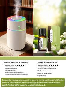 Diffuser Aromaterapi Minyak Esensial Berkualitas Tinggi 230ml, Pelembap Semprot Aroma Ultrasonik 5-in-1, Bertenaga USB, Pasang dan Mainkan, Dengan Timer dan Saklar Pengaman Mati Otomatis, Lampu LED 7 Warna yang Berubah-ubah, Cocok untuk Ruang Tamu, Kamar Tidur, dan Kantor - Paket aromaterapi - View 23