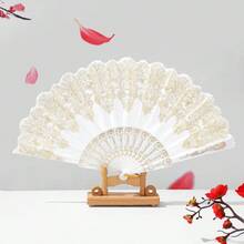 1把復古黑色蕾絲摺扇，蘿莉塔蕾絲飾邊摺扇，蘭花扇舞表演與攝影道具，復古中式風格附流蘇裝飾摺扇，古典風格攝影道具 - 預設 - 查看 10