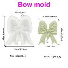 Zhonghui Mold Cute Bow Silicone Mold Set With Rose Design – DIY Candle, Aroma Stone, Resin And Plaster Mold For Handmade Gifts, Wedding Decor And Room Accessories - Bow - View 8