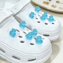 DIY Glow-In-The-Dark Little Duck Decoration, Clog Shoe Charm Buckle, Cute Duck Ornament, Detachable Shoelace Flower - Multicolor - View 3