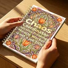 1 pieza Cuaderno A5 con líneas de plantas y flores, adecuado para la escuela, diario, notas de trabajo, escritura artística, un regalo para amantes de la fantasía creativa, cuaderno de regreso a la escuela - Plantas y flores - Ver 5