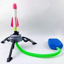Dual Foot Rocket Launcher Toy, Children's Stomp Rocket Launcher Toy Set, Includes 2 Rocket Bodies, Features Dual Play Modes, Soft Head End, Won't Cause Harm, Can Launch Up To 40 Meters High, Parent-Child Interactive Outdoor Game Toy, Perfect For Backyard Lawn, Park, Beach, Camping And Family Gathering Occasions, Suitable For Indoor And Outdoor Play, Ideal Birthday Gift Choice For 3-12 Year Old Boys/Girls, Christmas Gift, Halloween Gift - Multicolor - View 13