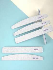 25/15/10/1pc (Optional 80/80, 100/180) Grit Nail Files, Acrylic Nail Sandpaper Boards, Professional Manicure Tools, Suitable For Home And Salon, Durable And Double-Sided - Multicolor - View 12