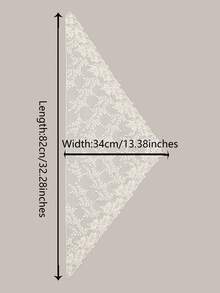 1 pieza Pañuelo triangular con adorno de encaje floral para vestido - Multicolor - Ver 2