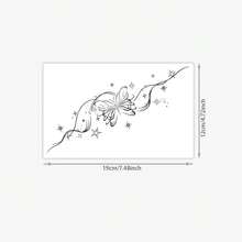 Starry Butterfly Dance Light French Line Tattoo Sticker, Waterproof Butterfly Shoulder & Neck Sticker - Multicolor - View 4