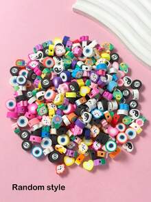 50/100pcs Fashion Fruit & Flower Polymer Clay Beads For Bracelet And Necklace Making - Multicolor - View 8