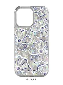 GIIPPA 1件貝殼紋理底部與碎花圖案設計手機殼，適用於Phone 17 Pro Max，兼容Phone 16 Pro Max、15 Pro Max、14 Pro Max，韓式高端時尚趣味手機殼，兼容11/12/13/14/15/16 Pro Max Plus，優雅設計適合男女使用，聖誕節、情人節、復活節、婚禮季與生日送給女友的完美禮物！ - 彩色 - 查看 6