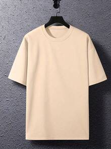 Men's Printed T-Shirt, Regular Style, 180g Pure Cotton - 黑色 - 查看 8