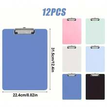 12X A4 Foolscap Multicolor Clipboard Foolscap PVC Clip Board 5 Star Office - 12pcs - View 7