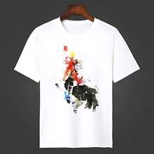 Camisetas de algodón para hombre y mujer con estampado del retrato de Michaels Jacksons, el Rey del Pop, estilo casual hip hop. - Blanco - Ver 1