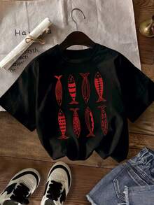 Women T-Shirts - 黑色 - 查看 1