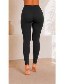 Winter Second Skin Slip Pants, Anti-Chafing And Anti-Transparency, To Wear Under Dresses - Black - View 1