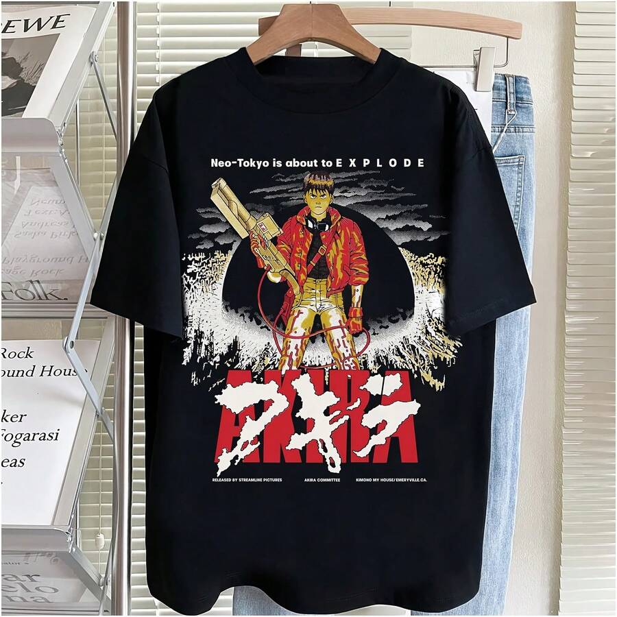 Camiseta con estampado de anime de 270 g deie Akira - Camiseta de manga corta de verano para hombre y mujer - Multicolor - Ver 1
