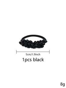 1/6pcs Women's Fashion Crystal Colorful High Elasticity Decorative Hair Scrunchies Suitable For Daily Use - Multicolor - View 13