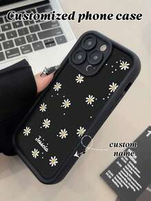 1pc DIY Custom Font Phone Case, Timeless And Fashionable. Valentine's Day Phone Case, A Timeless Customized Phone Case. Couple Phone Case, DIY Customized Phone Case. Personalized, Name Phone Case. Perfect Gift For Mother, Father, Couple, Partner Or Friend. Perfect For Valentine's Day, Mother's Day, Children's Day And Other Anniversaries. Compatible With Apple, Moto, Transsion, And Other Phone Models - Black - View 2