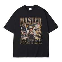 Camiseta con Estampado Trapper Inteligente, Estilo Verano 2026, Moda Y2K de Alta Calidad, Informal, Transpirable, Cuello Redondo para Hombre - Multicolor - Ver 1