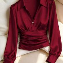 Women Blouses & Shirts - Bordeaux - View 7