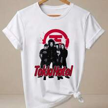 Tokio Hotel Women's T-Shirt, Casual Short Sleeve Crew Neck Graphic Tee, Printed Tee, Summer Clothing For Women, Y2K Clothing - 2 - 查看 1