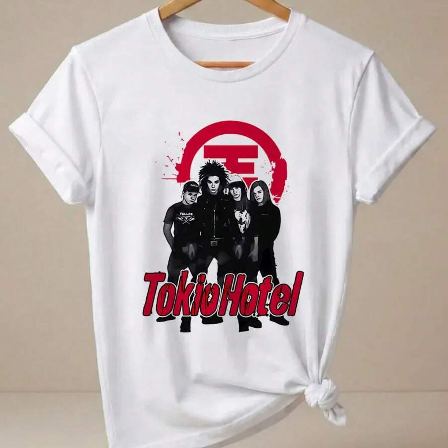Tokio Hotel Women's T-Shirt, Casual Short Sleeve Crew Neck Graphic Tee, Printed Tee, Summer Clothing For Women, Y2K Clothing - 2 - 查看 1
