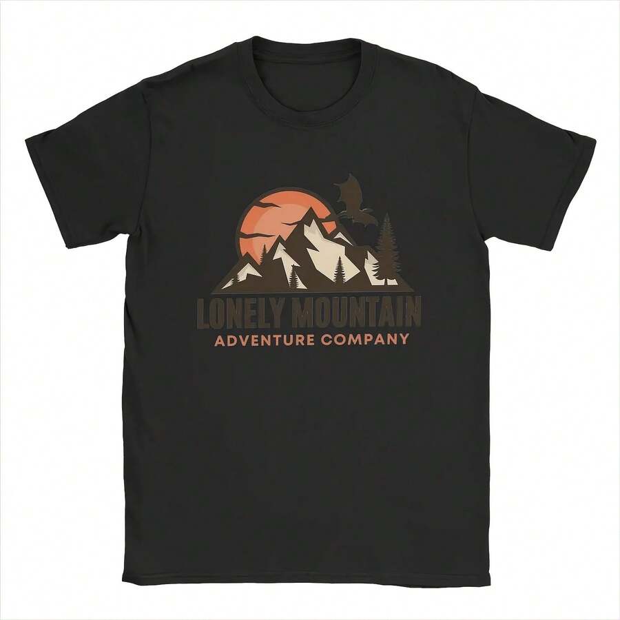 Camiseta de Verano 2026 para Hombre, Diseño de Montaña Solitaria, Alta Calidad, Moda Casual, Cuello Redondo, Estampado, para Hombre y Mujer - Multicolor - Ver 1