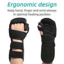 Soft Adjustable Breathable Hand And Wrist Immobilization Splint, Wrist Support Brace, Adjustable Carpal Wrist Guard, Forearm Wrist Joint Stabilizer, Wrist Rest - Black - View 4