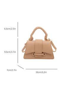 New High-Quality Lipstick Bag, Mini Square Bag, New Solid Color Versatile Handbag, Women's Wallet - Khaki - View 3