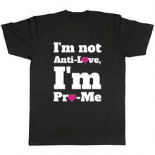 No soy anti amor camiseta para hombre soy yo propio divertido amor corazón camiseta regalo - Multicolor - Ver 1