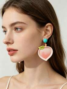 1 Pair 2pcs Women's Earrings, Suitable For Dates And Daily Wear - Multicolor - View 8