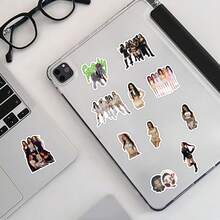 78張 KATSEYE 女團貼紙、 貼紙、K/POP 男團手機殼貼紙、防水貼紙、辦公用品、SKZ 學校用品、DIY 貼紙、裝飾貼紙、 卡通貼紙、動漫主題貼紙，適用於手機和行李箱，也適用於筆記本、水瓶和吉他，適用於筆記型電腦、行李箱、手機和水瓶 - 彩色 - 查看 9