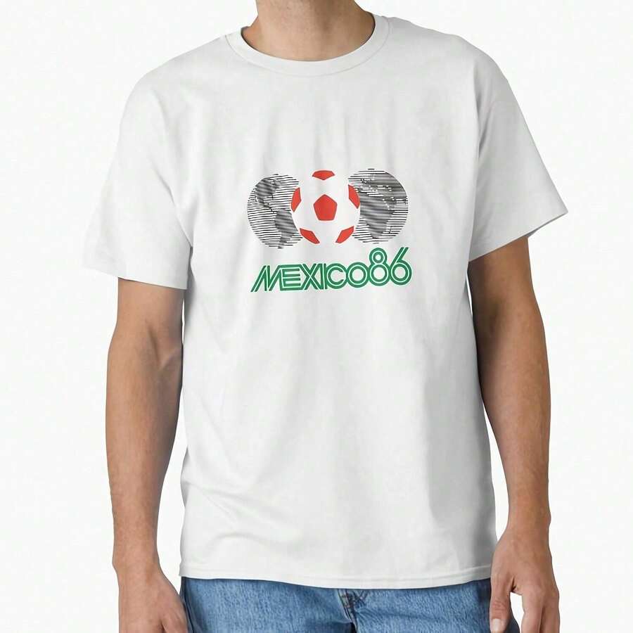 Camiseta clásica del Mundial de Fútbol de México 1986Esta camiseta de algodón de 220 gramos es la combinación perfecta de comodidad y moda para cualquier aficionado al fútbol. Esta camiseta, - Negro - Ver 1
