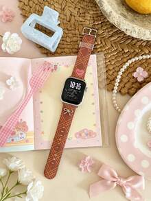 1件格紋3D蝴蝶結TPU錶帶,適用於女孩與兒童,相容於Apple Watch Series 10/9/8/7/6/5/4/3/2/1/SE,尺寸38mm/40mm/41mm/42mm/44mm/45mm/49mm,智慧手錶替換錶帶,時尚保護配件,獨特結飾設計增添魅力,實用且具裝飾性,手錶愛好者必備 - 彩色 - 查看 14