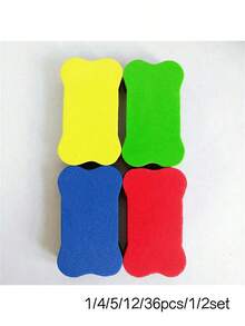 1/4/5/12/36個/1/2組 磁性白板擦組，小骨頭形狀，迷你白板擦，適用於白板、黑板，適合學生、教師、家長、白領職員，適用於教室、學校、家庭、辦公室簡報用品，開學必備品、學習用品、辦公用品（適用於白板筆、可擦拭筆，不適用於水彩筆、永久筆） - 彩色 - 查看 12