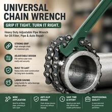 1pc Heavy Duty Adjustable Chain Wrench Tool - Ergonomic Steel Body, For Oil Filter And Pipe Fitting Removal, Automotive Maintenance, Car Repair, Chain Wrench, Car Repair, Durable Construction, Robust Design, Reliable Craftsmanship, DIY Enthusiasts - Chain Wrench - View 2