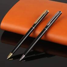 A Finely Crafted Metal Ballpoint Pen With A Flat Top, Black Ink, And A 1.0mm Gel Tip, Writing Smoothly. This Compact Metal Pen Is Suitable For Male And Female Police Uniforms And Office Business Occasions. A Must-Have For The Back-To-School Season. - One Size Fits All - View 8