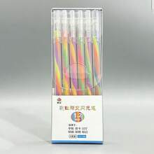 1pc/2pcs/3pcs/5pcs/6pcs/12pcs/18pcs/24pcs/30pcs/36pcs/42pcs High-Value Gradient Spiral Writing Greeting Cards, Exquisite Cute Cartoon Patterns, Random Styles, Office Study Gift Box Fountain Pens, Student Stationery Small Prizes, Suitable For Parent-Child Education, School/General/Student/Stationery/Drawing/Teacher/Classroom/Supplies/Birthday/Holiday/Party Gifts (One Size Is 6 Pens Per Box) - Multicolor - View 8