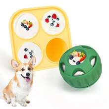 Juguetes para masticar para perros, bandeja para congelar y tratar, juguete para tratar rellenable de larga duración y moldes de silicona para enfriar el verano, alivia la ansiedad del perro - Gris claro - Ver 22