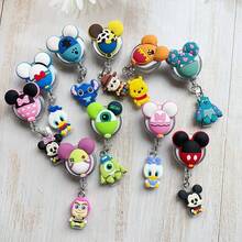 Disney 1/2個裝迪士尼伸縮式卡通識別證捲軸夾，可愛角色識別證套，適用於護理師、教師及辦公室職員 - Y - 查看 5