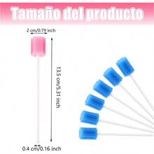 Hisopos Esponja Desfalleado Care de Esponja Swab, Desechables Hisopos Orales, Cuidado Oral Hisopos, Swab Dental Swabsticks para Limpieza de Del Diente, Dientes Limpieza de Los Hisopos Rosa - Rosa - Ver 3
