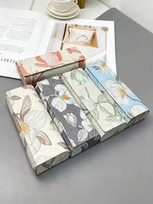1pc Chinese Style Glasses Case, Glasses Storage Box, Multiple Colors Available, Convenient To Use, Exquisite Craftsmanship, Comfortable Touch, Magnetic Closure Design For Sealing, Vacation Season, Back To School Season. - Multicolor - View 4