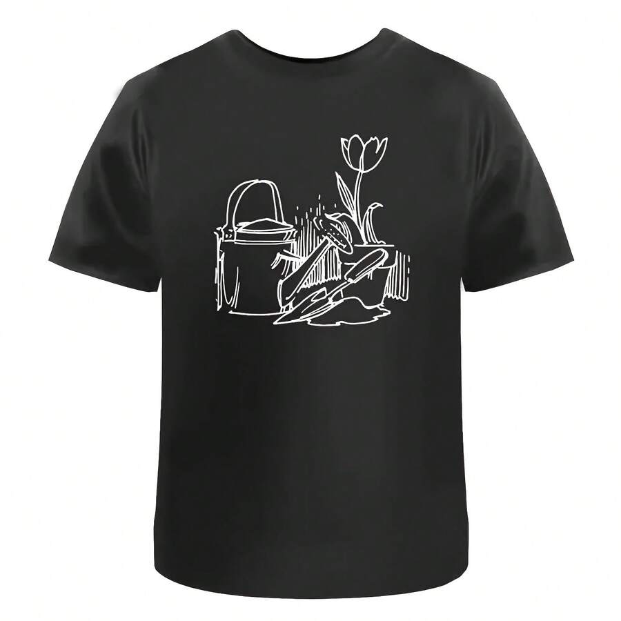 Cotton T-Shirt For Gardening Tools Ta026533 - 彩色 - 查看 1