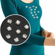 100pcs Clear Rhinestones With Silver Claws, Glass Claw Rhinestones, Transparent Gem Rhinestones With Silver Claws, Suitable For Jewelry, Clothing, Shoes And Accessories (3-10mm) - Mixed Round Diamonds - View 6