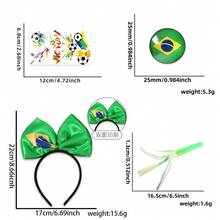 Set de Animación para Partidos de Fútbol Mundial, Diadema y Pin con Banderas de Varios Países, Accesorios para Aficionados - Estilo 5 - Ver 12