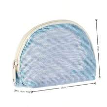 Bolsa de maquillaje de malla transparente para mujer, de doble capa, gran capacidad, de alta calidad, para viaje, cosméticos y artículos de tocador - Multicolor - Ver 8