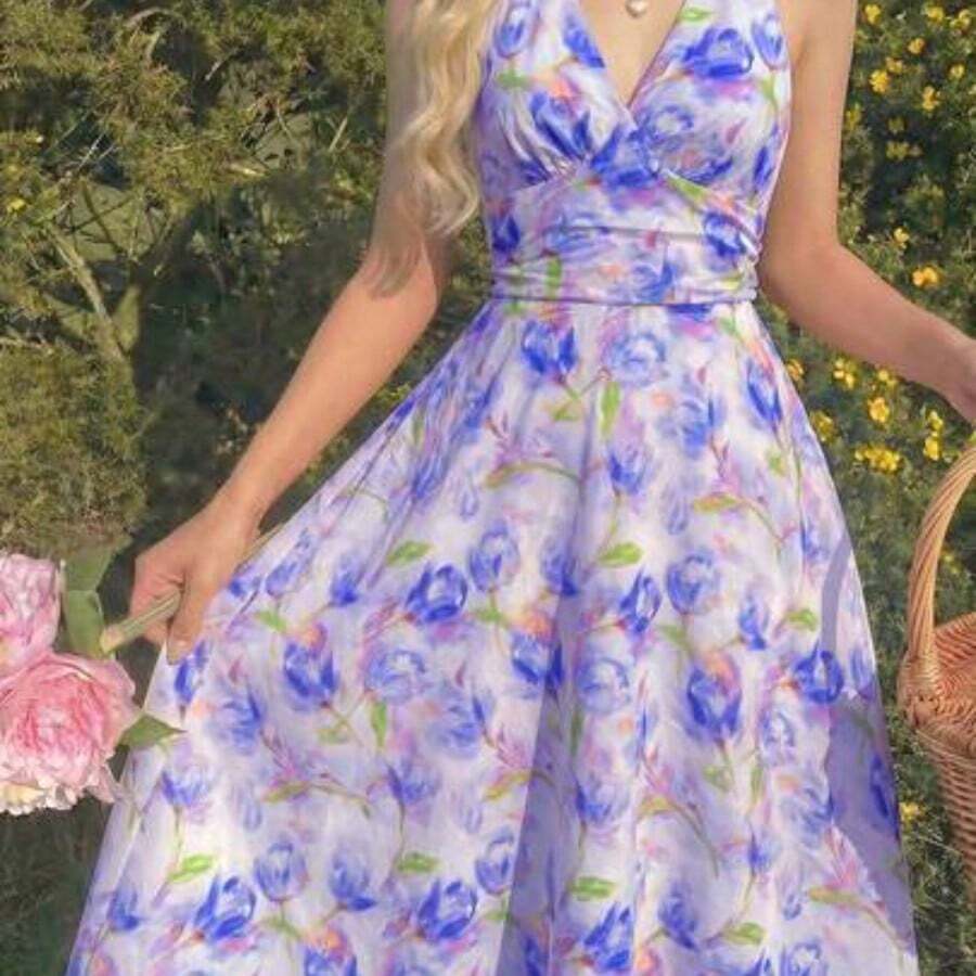 Women Midi Dresses - 紫色的 - 查看 1